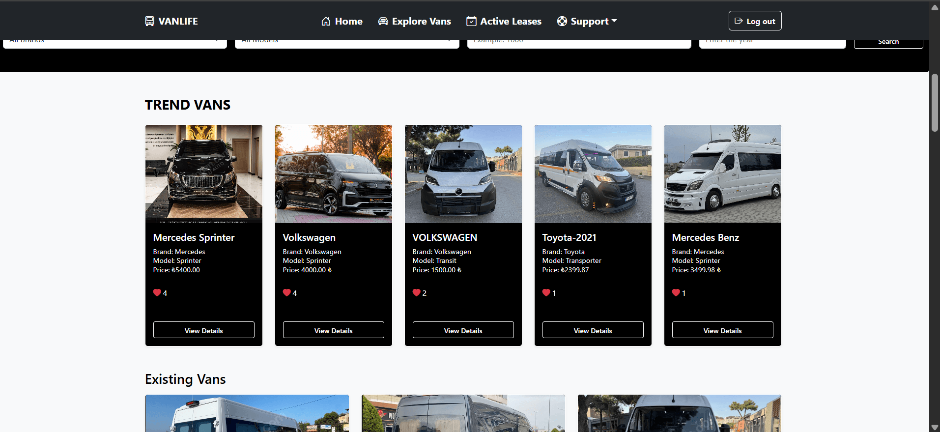 Available cars